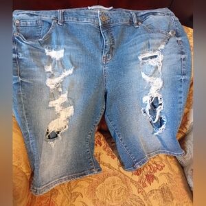 Torrid Distressed Denim Shorts